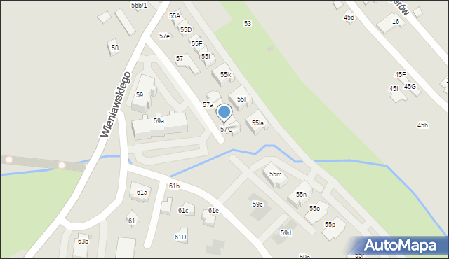 Rzeszów, Wieniawskiego Henryka, 57C, mapa Rzeszów