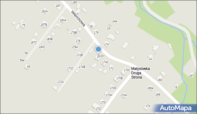 Rzeszów, Wierchowa, 27, mapa Rzeszów