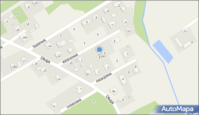 Sade Budy, Wiśniowa, 4, mapa Sade Budy