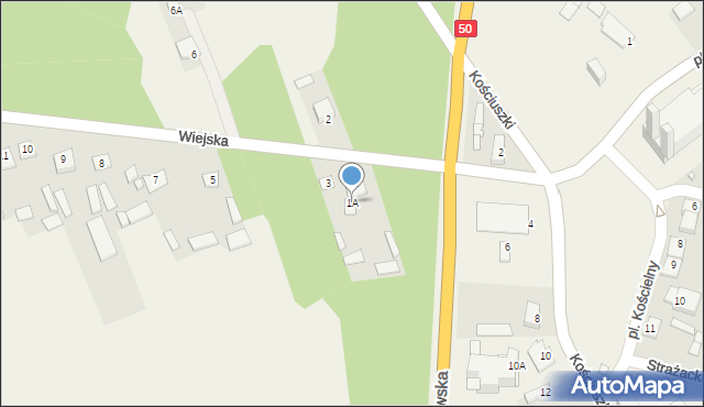 Sadowne, Wiejska, 1A, mapa Sadowne