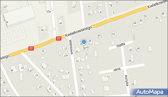 Sandomierz, Wiśniowa, 16, mapa Sandomierza