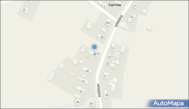 Sarnów, Wiejska, 38, mapa Sarnów