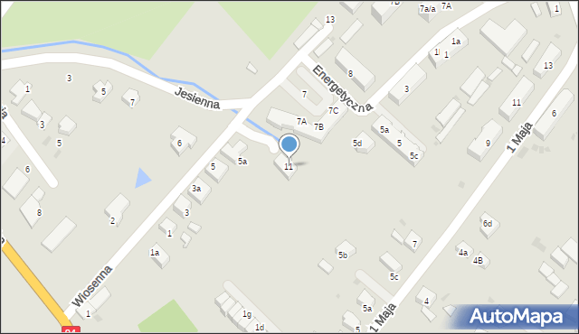 Siechnice, Wiosenna, 11, mapa Siechnice