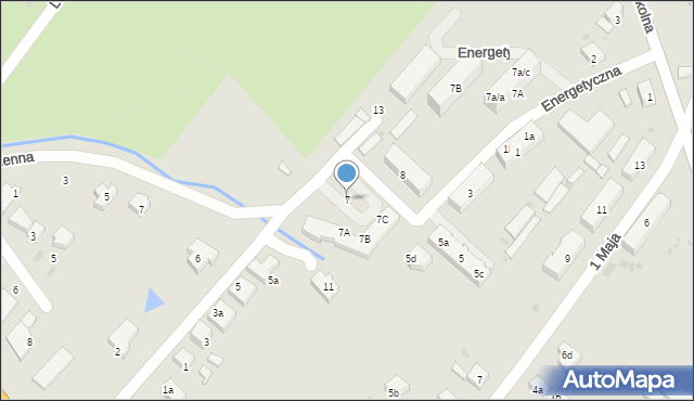 Siechnice, Wiosenna, 7, mapa Siechnice