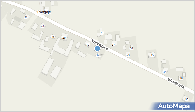 Sieciechowice, Widokowa, 32, mapa Sieciechowice
