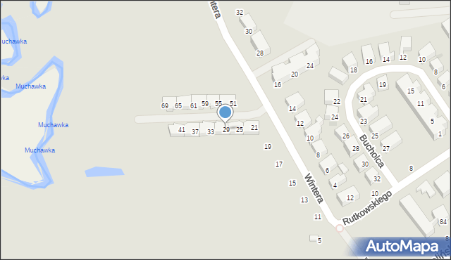 Siedlce, Wintera Antoniego, 29, mapa Siedlce
