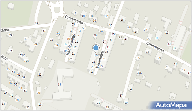 Siedlce, Wiolinowa, 10, mapa Siedlce