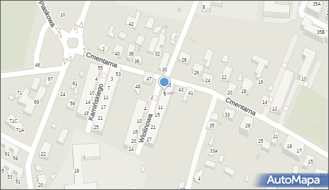 Siedlce, Wiolinowa, 5, mapa Siedlce