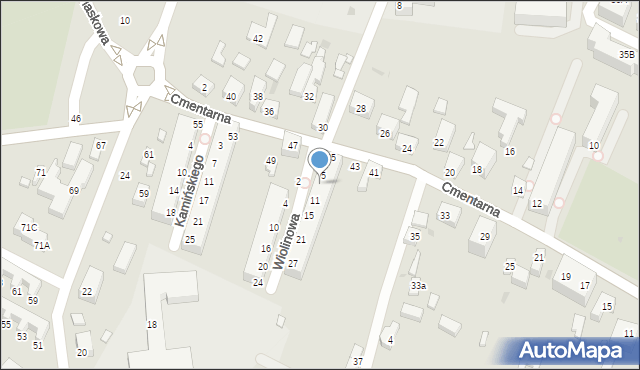 Siedlce, Wiolinowa, 7, mapa Siedlce