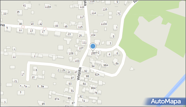 Siemianowice Śląskie, Wiejska, 100, mapa Siemianowice Śląskie