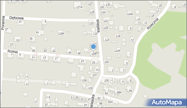 Siemianowice Śląskie, Wiejska, 115, mapa Siemianowice Śląskie