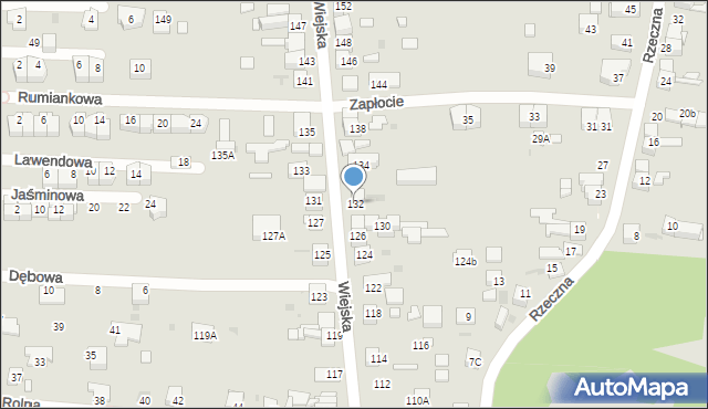 Siemianowice Śląskie, Wiejska, 132, mapa Siemianowice Śląskie