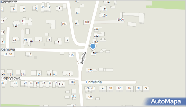 Siemianowice Śląskie, Wiejska, 176, mapa Siemianowice Śląskie