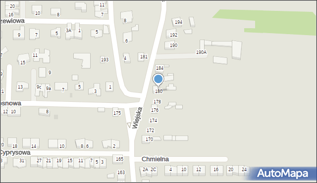 Siemianowice Śląskie, Wiejska, 180, mapa Siemianowice Śląskie