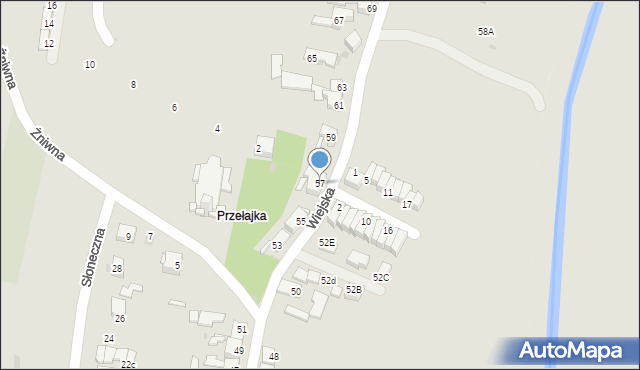 Siemianowice Śląskie, Wiejska, 57, mapa Siemianowice Śląskie