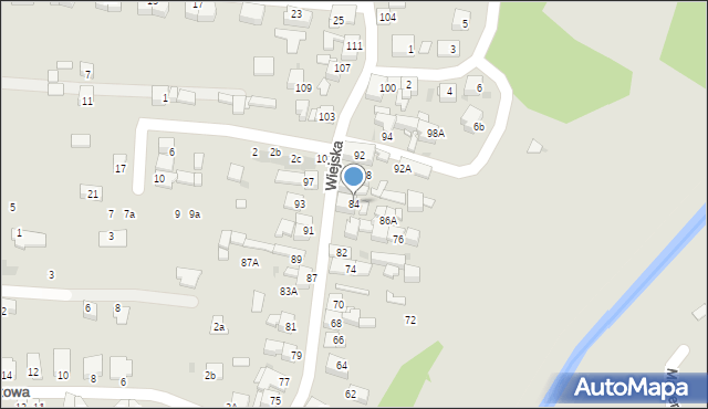 Siemianowice Śląskie, Wiejska, 84, mapa Siemianowice Śląskie