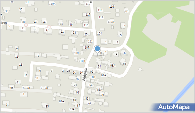 Siemianowice Śląskie, Wiejska, 94A, mapa Siemianowice Śląskie