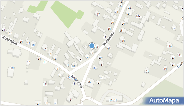 Siemkowice, Widawska, 9, mapa Siemkowice