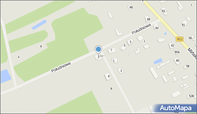 Siennica, Widokowa, 2, mapa Siennica