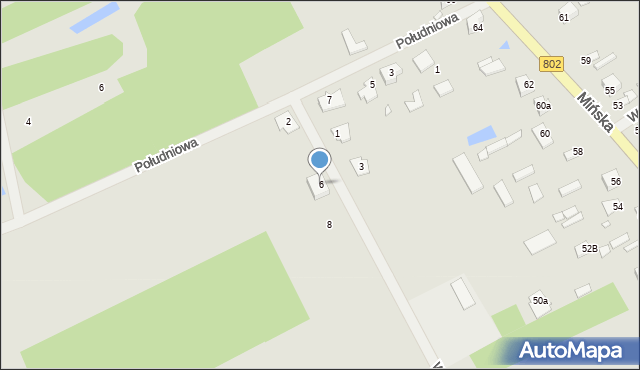 Siennica, Widokowa, 6, mapa Siennica