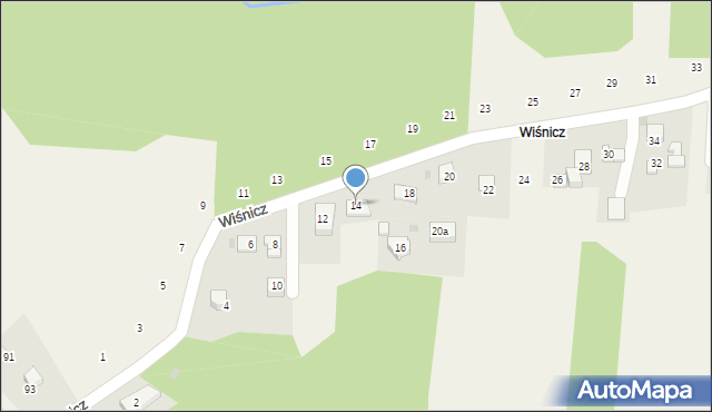 Siepraw, Wiśnicz, 14, mapa Siepraw