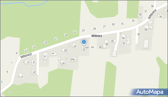 Siepraw, Wiśnicz, 22, mapa Siepraw