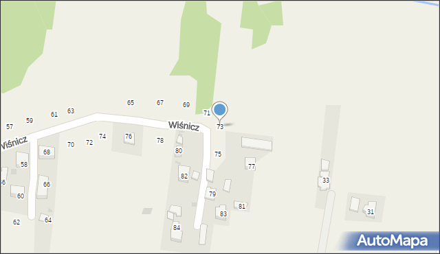 Siepraw, Wiśnicz, 73, mapa Siepraw