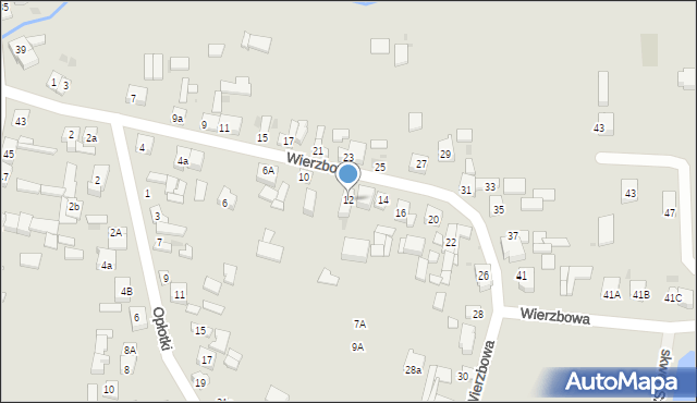 Sieradz, Wierzbowa, 12, mapa Sieradz