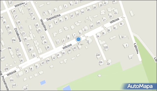 Sieradz, Witosa Wincentego, 20a, mapa Sieradz