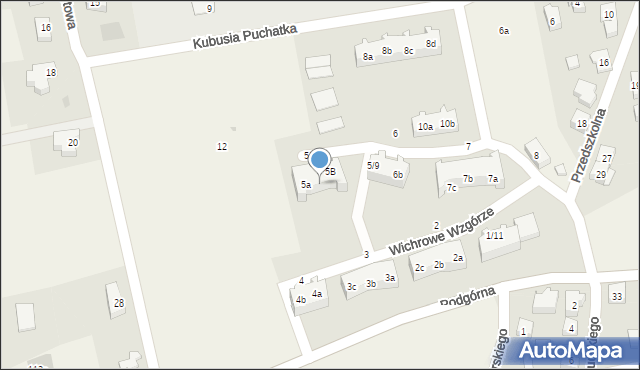 Sierakowice, Wichrowe Wzgórze, 5b, mapa Sierakowice