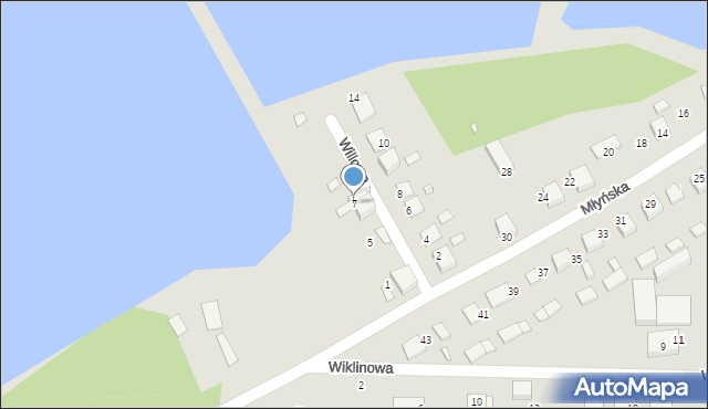 Siewierz, Willowa, 7, mapa Siewierz