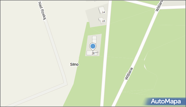 Silno, Wiślana, 18, mapa Silno