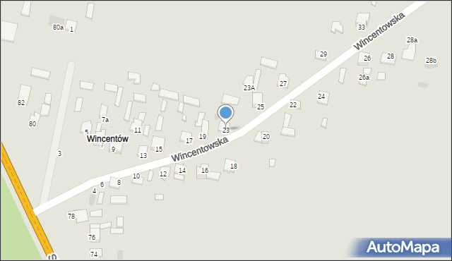 Skaryszew, Wincentowska, 23, mapa Skaryszew