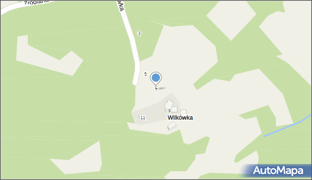 Skawinki, Wilkówka, 7, mapa Skawinki