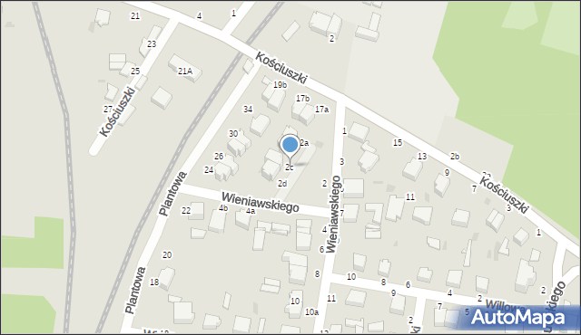 Skierniewice, Wieniawskiego Henryka, 2c, mapa Skierniewic