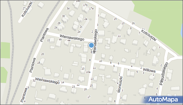Skierniewice, Wieniawskiego Henryka, 6, mapa Skierniewic