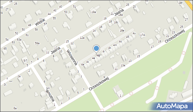 Skierniewice, Wiosenna, 4f, mapa Skierniewic