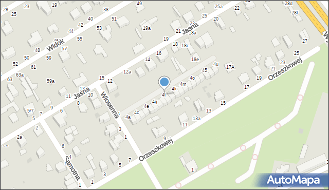 Skierniewice, Wiosenna, 4i, mapa Skierniewic