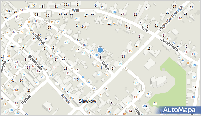 Sławków, Wikle, 8, mapa Sławków