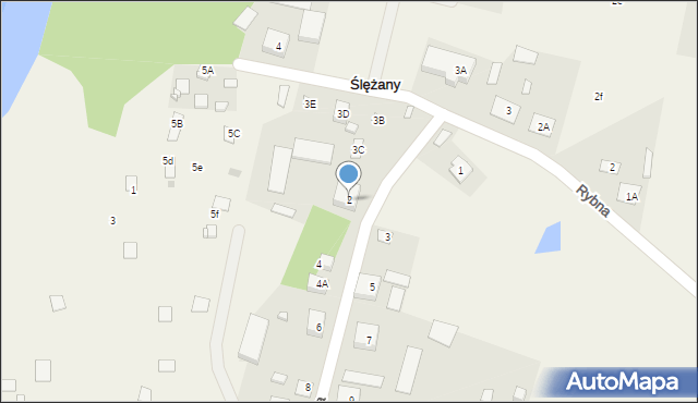 Ślężany, Wiejska, 2, mapa Ślężany