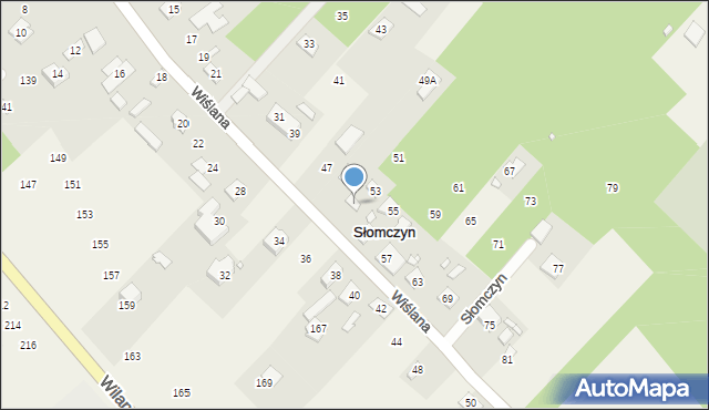 Słomczyn, Wiślana, 51, mapa Słomczyn