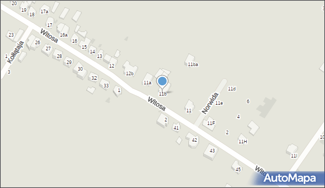 Słubice, Witosa Wincentego, 11b, mapa Słubice