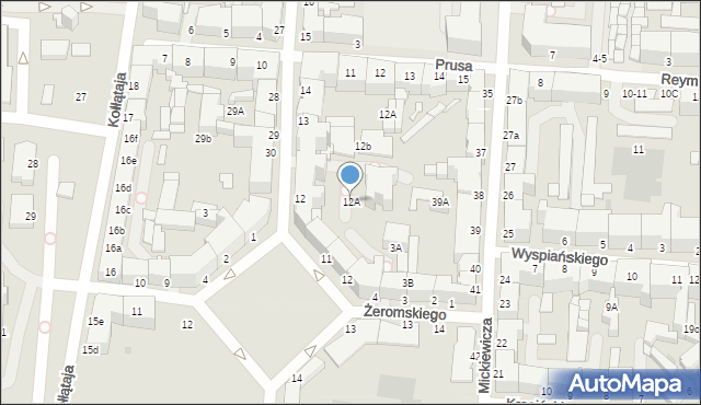 Słupsk, Wileńska, 12A, mapa Słupska