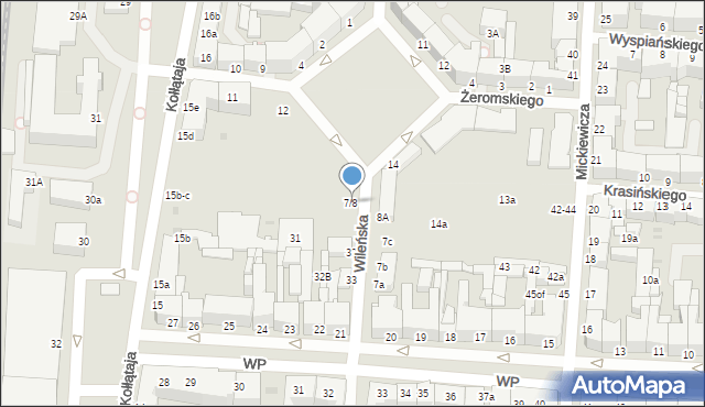 Słupsk, Wileńska, 7/8, mapa Słupska