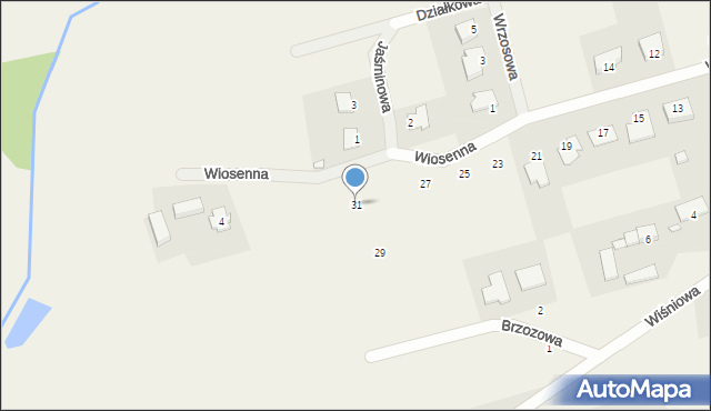 Śmieszkowo, Wiosenna, 31, mapa Śmieszkowo