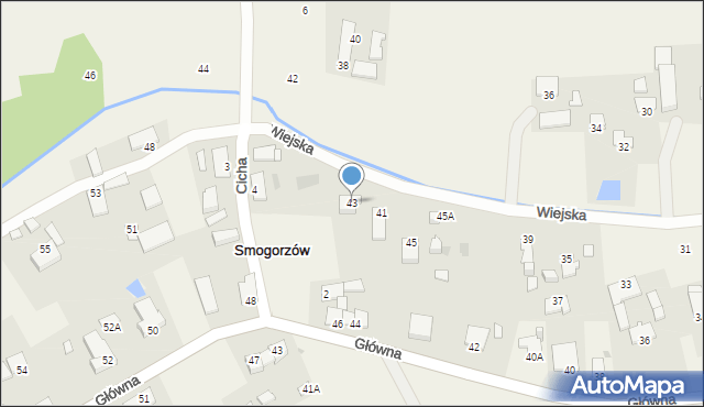 Smogorzów, Wiejska, 43, mapa Smogorzów