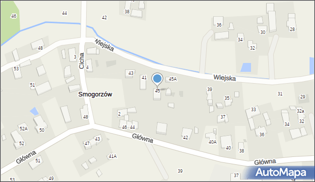 Smogorzów, Wiejska, 45, mapa Smogorzów