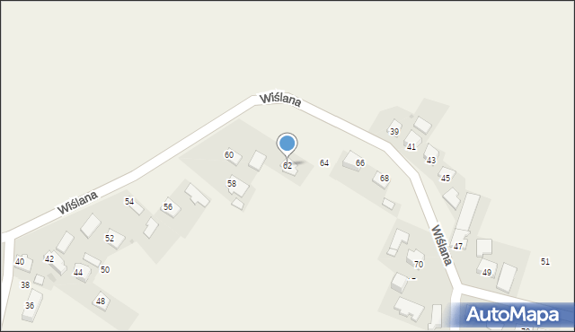 Smolice, Wiślana, 62, mapa Smolice