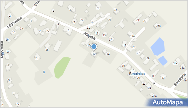 Smolnica, Wiejska, 12, mapa Smolnica