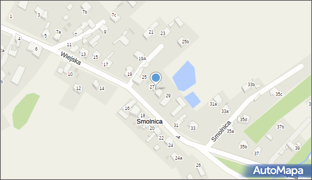 Smolnica, Wiejska, 27a, mapa Smolnica